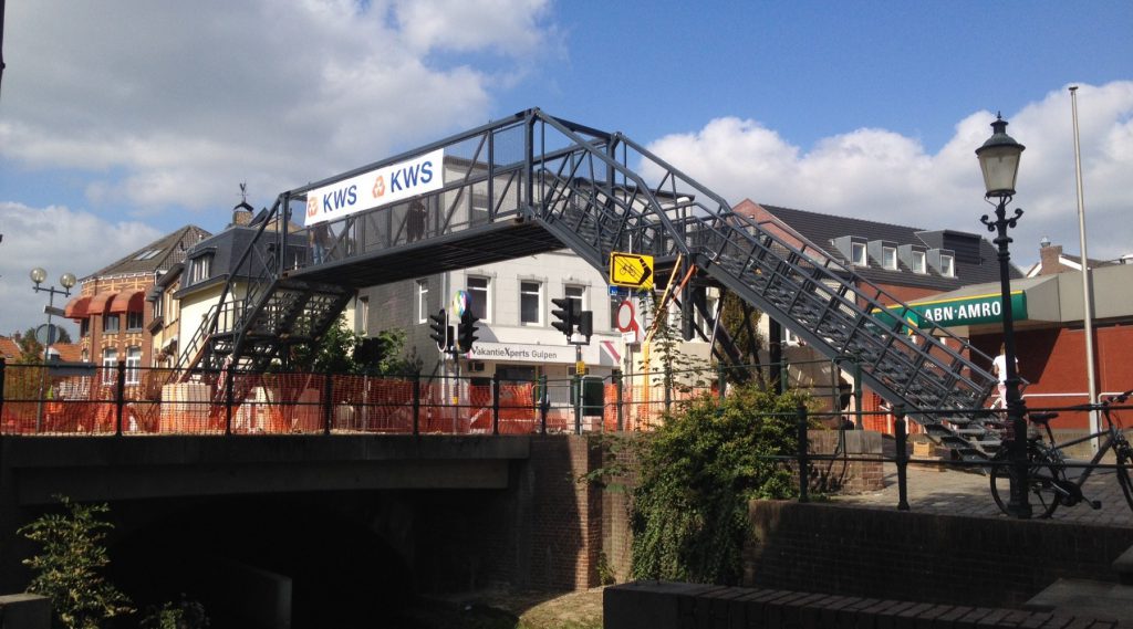 Voetgangersbrug EventBridge tijdens infra werkzaamheden KWS