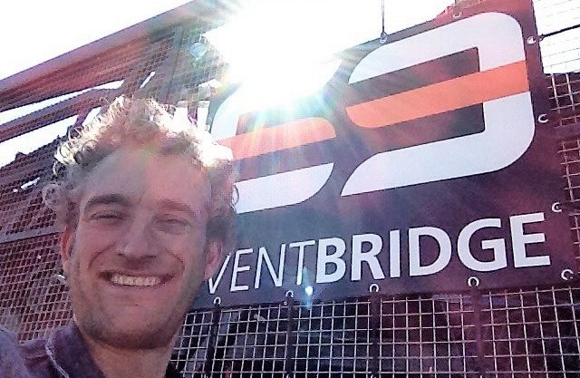 Frank de Groof with the EventBridge logo